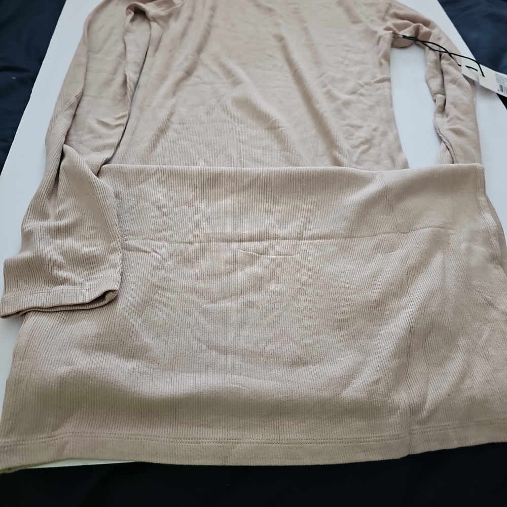 Elegant Long Sleeve Beige Dress